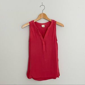 Ecru Sleeveless Silk Top